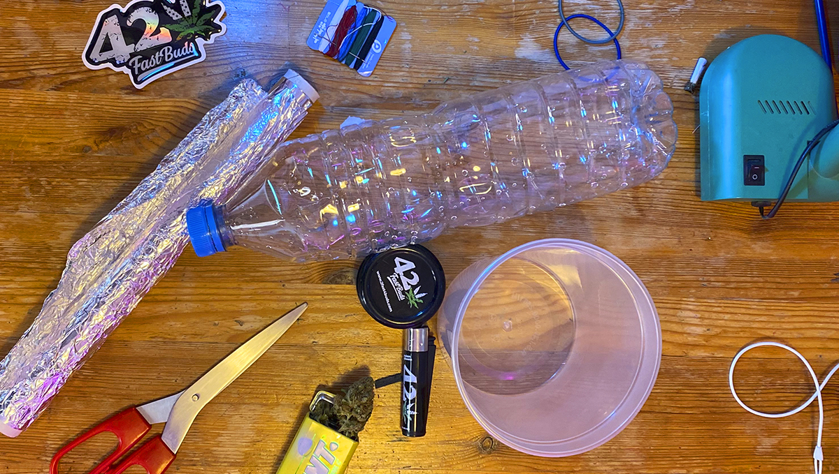 Making a homemade gravity bong is easy and with tools you can probably find at home.
