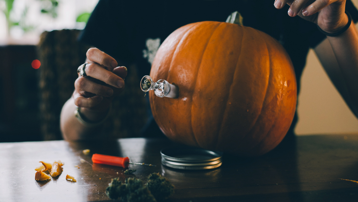 Packing the pumpking bong