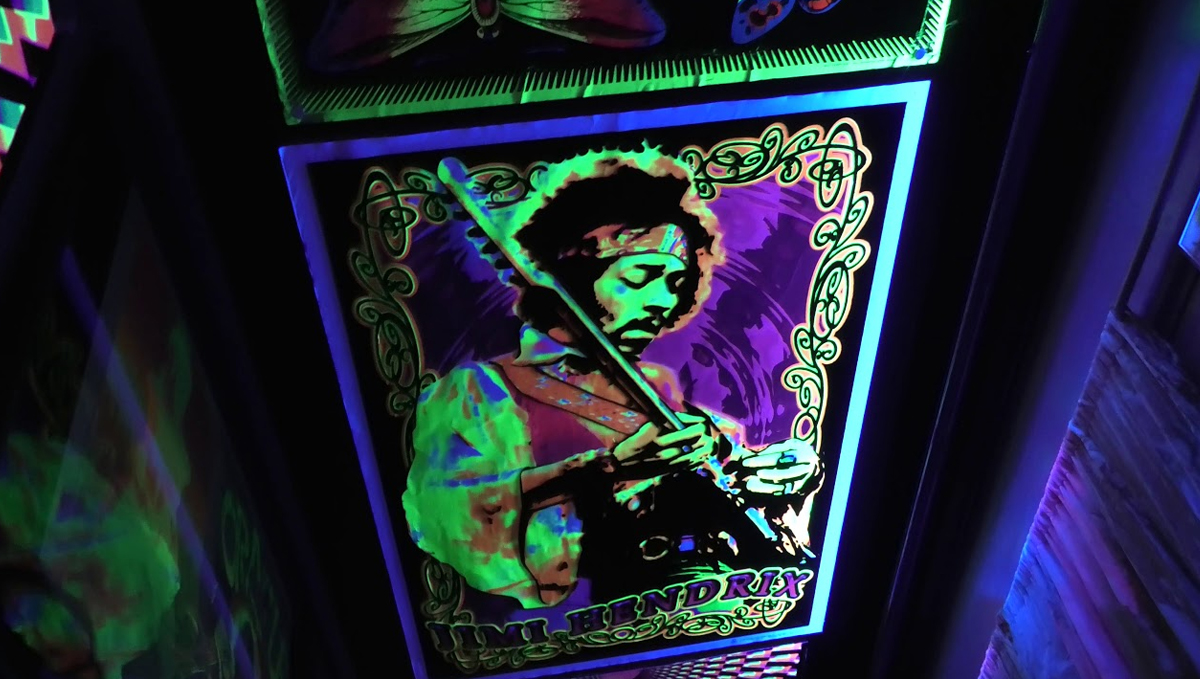 Ode to Jimi Hendrix in the Electric Ladyland - Museum of Fluorescent Art.