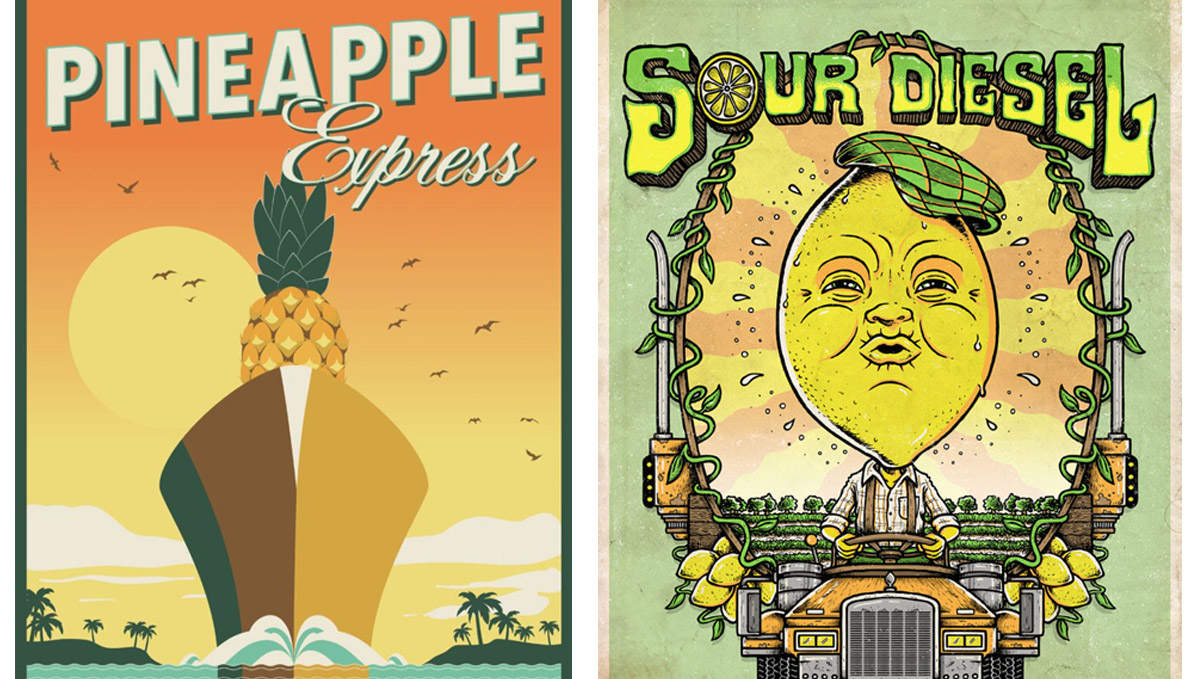 Califari Launches Cannabis Digital Art Marketplace: Two of their latest designs.