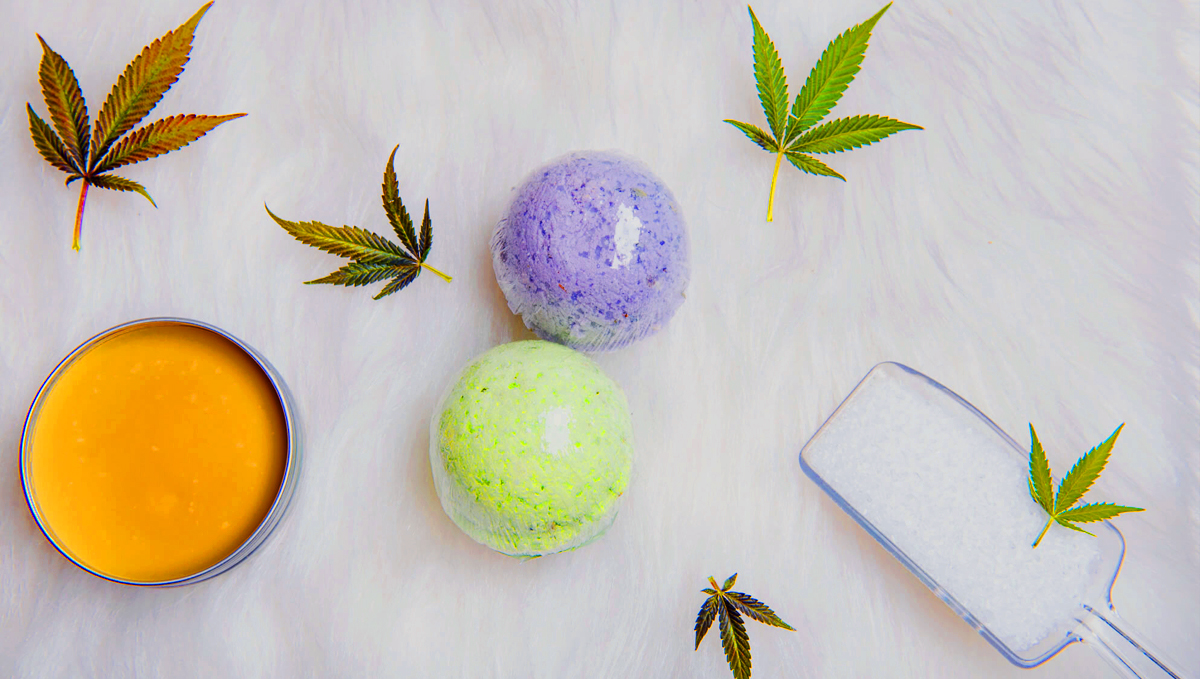 Making cannabis bath salts. Making cannabis bath salts.