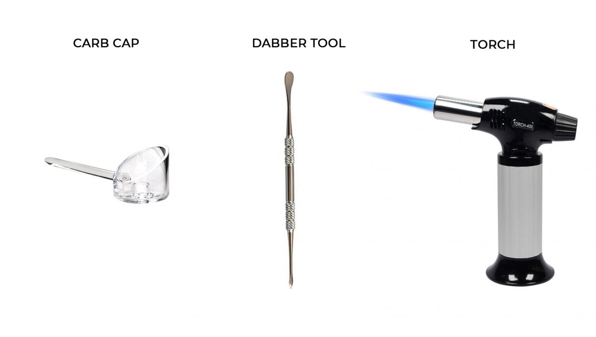 Dabbing: parts of a dab rig