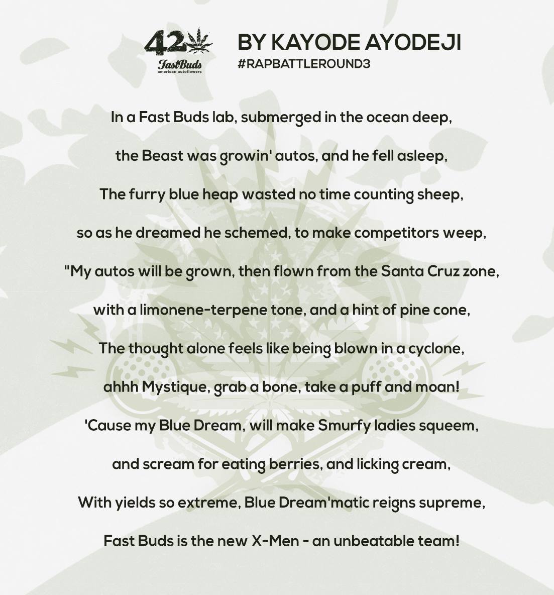 Fast Buds Rap Battle Contest Winner Autoflowering BLUE DREAM'MATIC