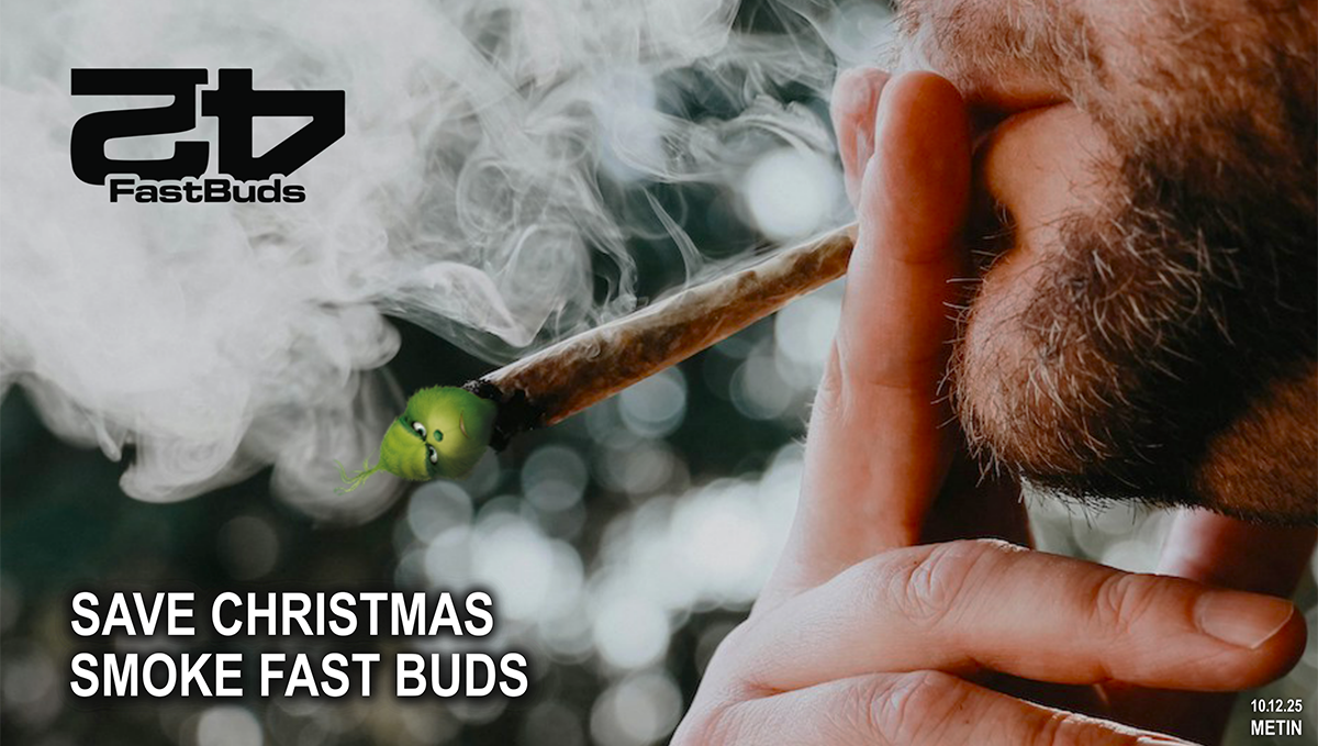Meme depicting a festive cannabis theme for the holiday season.