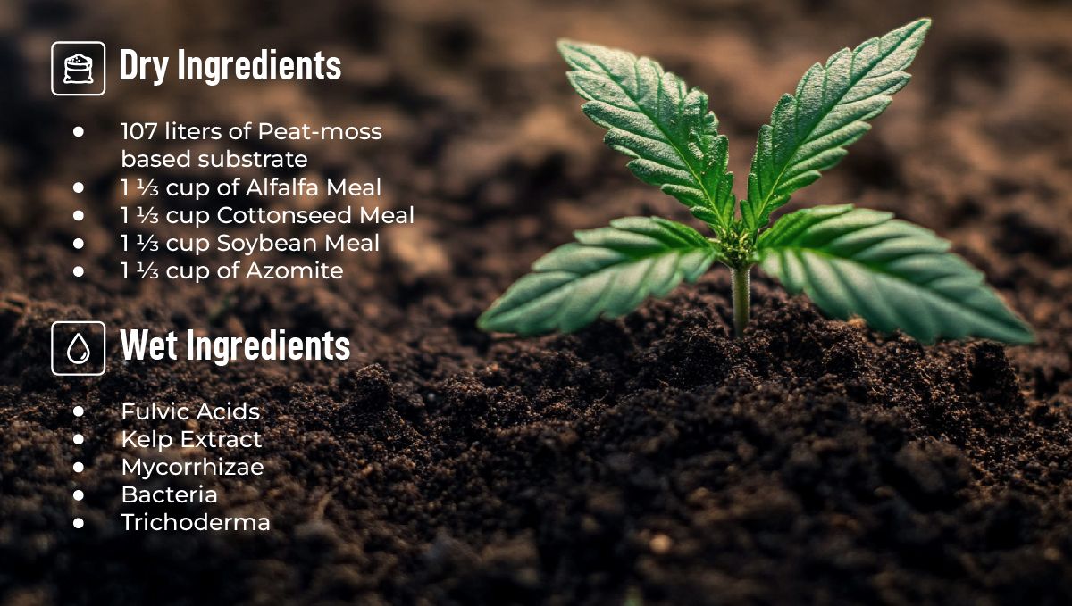 Vegan living soil recipe