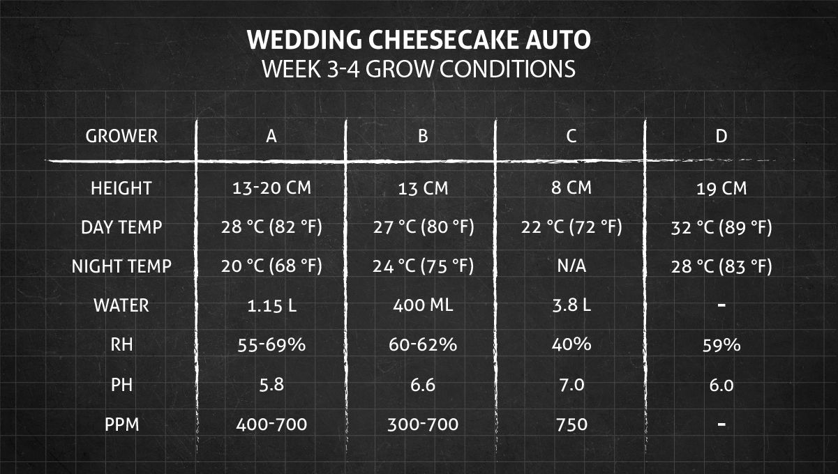 Grow Conditions Weeks 3-4 Grow Conditions Weeks 3-4
