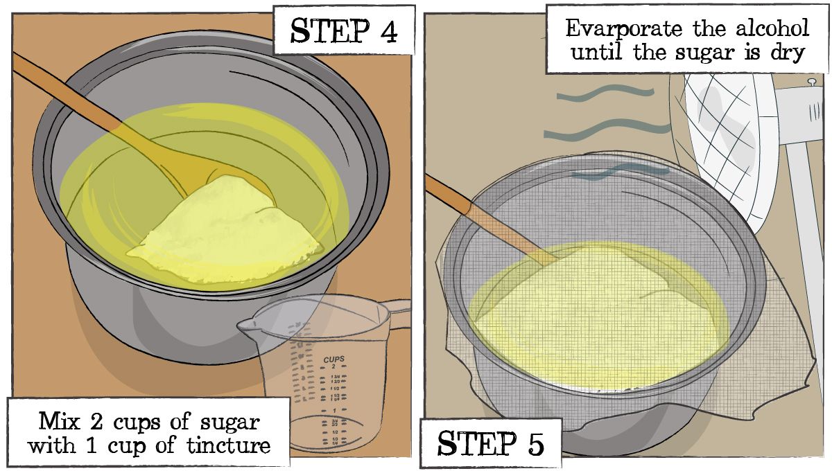 How to make cannabis sugar: step 4 and 5