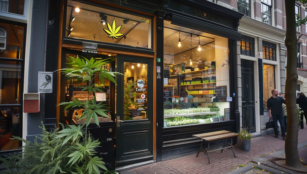 Weed in the Netherlands: Cannabis Legal Status Guide: A cannabis shop in Amsterdam