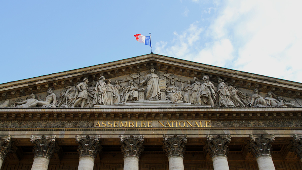 France: Parliament to Debate Cannabis Legalization: The gable of the French National Assembly