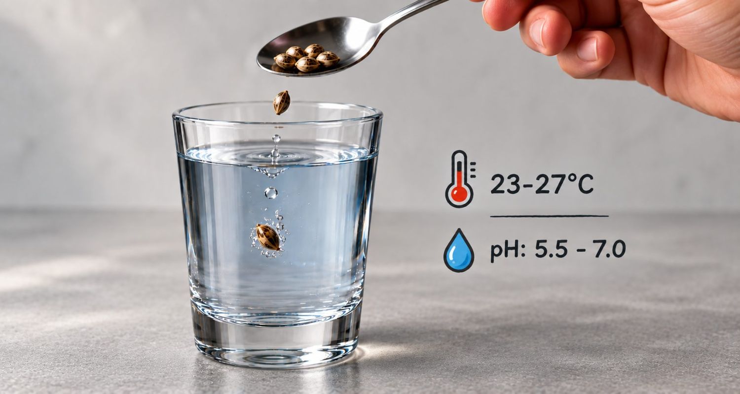 Samen bis zu 48 Stunden im Wasser einweichen Samen bis zu 48 Stunden im Wasser einweichen