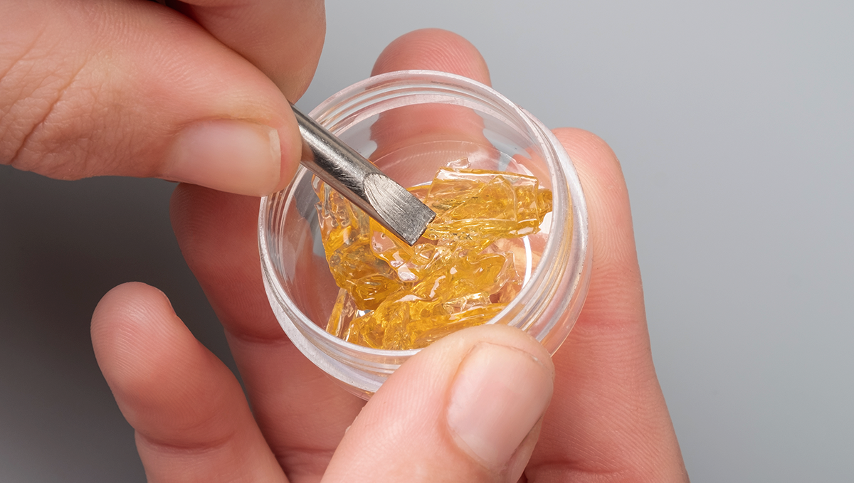 Terpensoße wird üblicherweise in Dab-Rigs konsumiert.