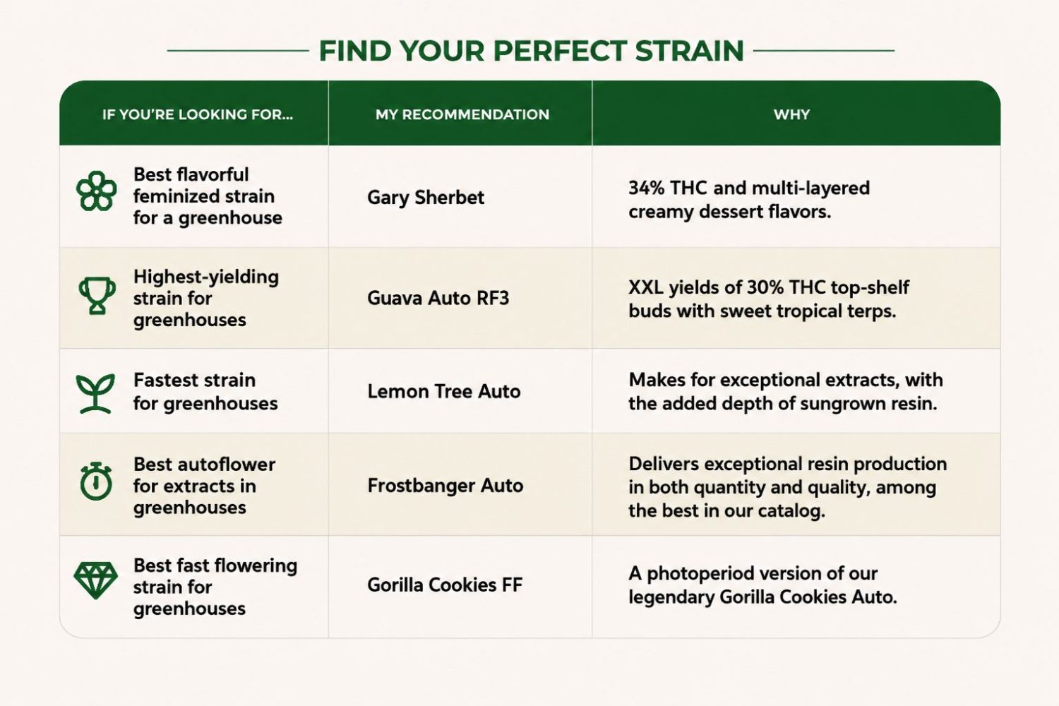 Which Greenhouse Strain Is Right for You? Which Greenhouse Strain Is Right for You?