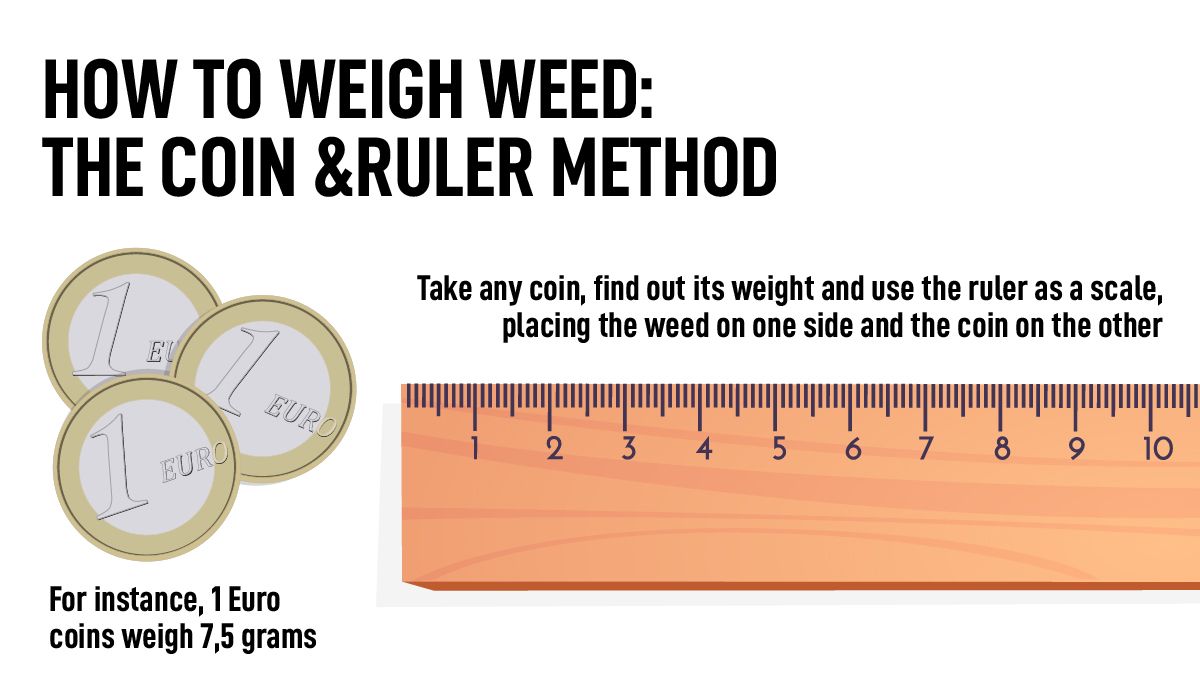 Ounce of weed: the ruler and the penny