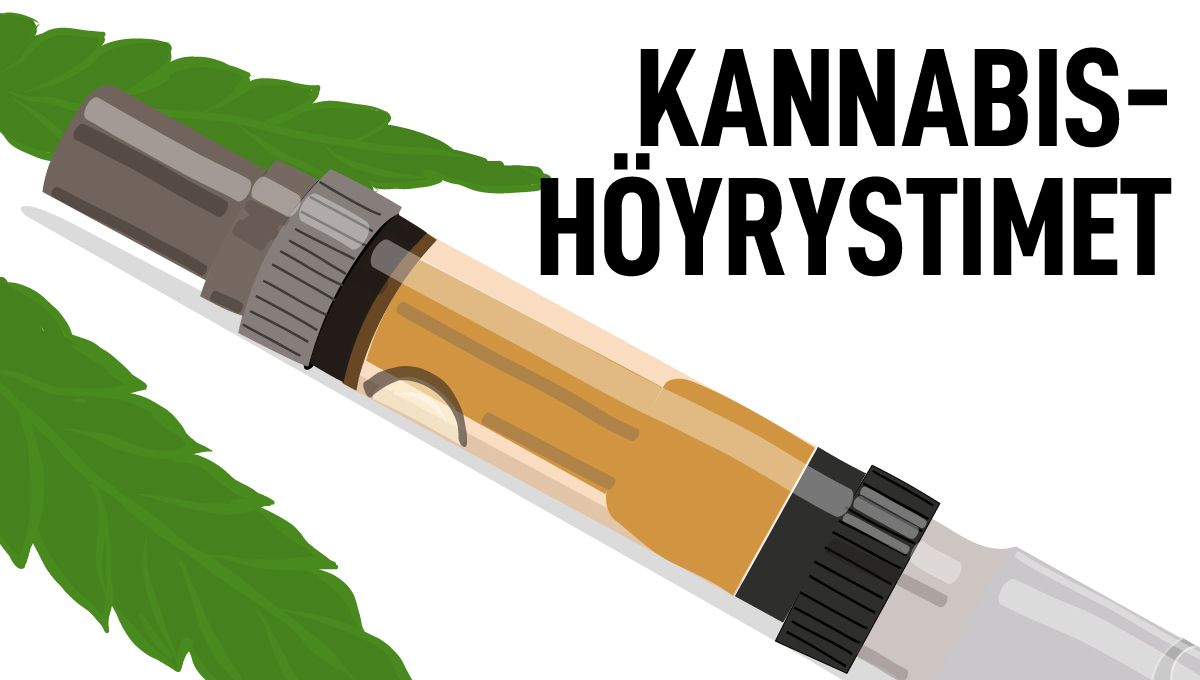 Höyrystimet: Kannabiskynähöyrystimen kuvitus