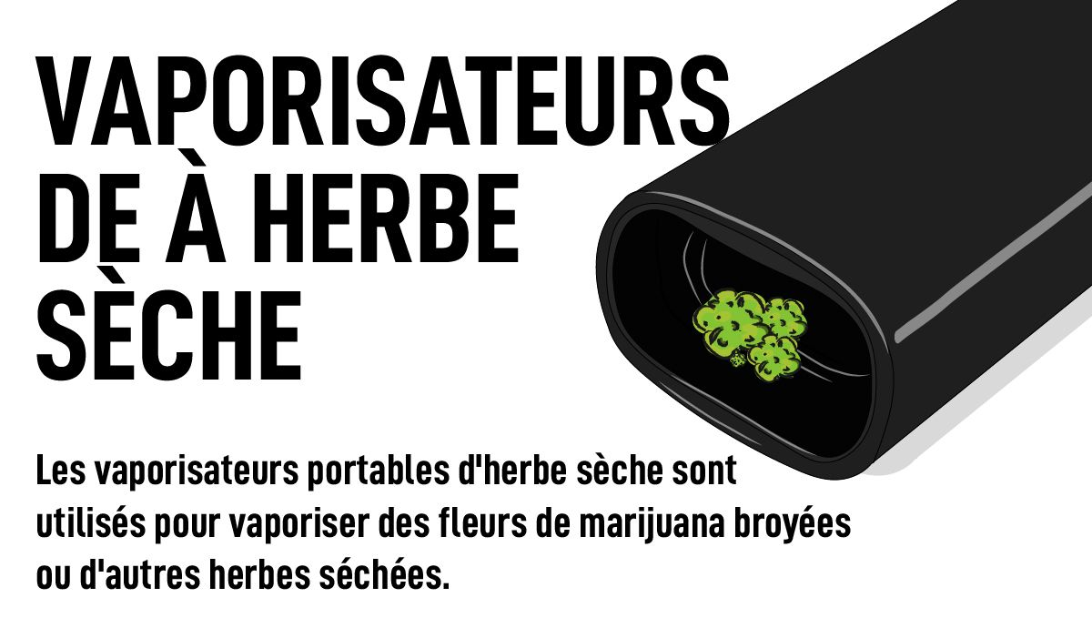 Illustration d'un Vaporisateur de Cannabis à Herbe Sèche