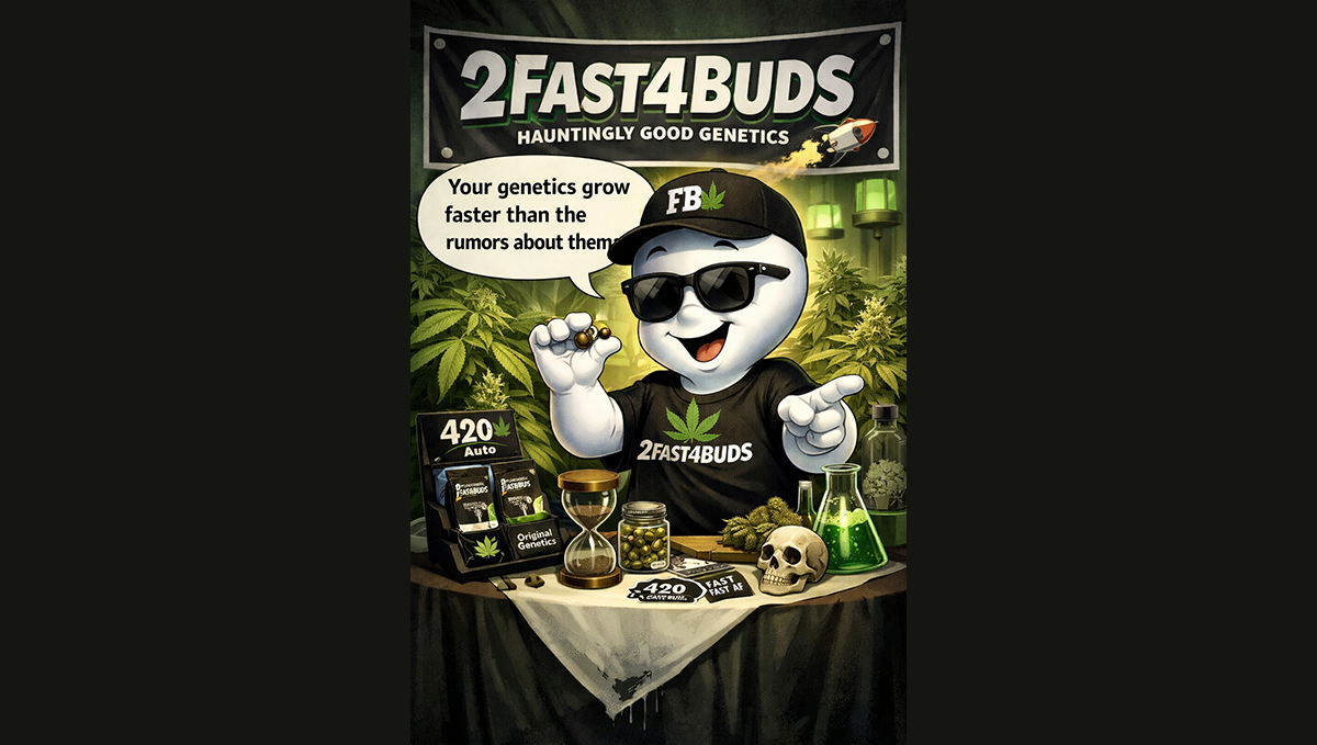 A laughing cannabis grower sharing a meme about frosty buds.