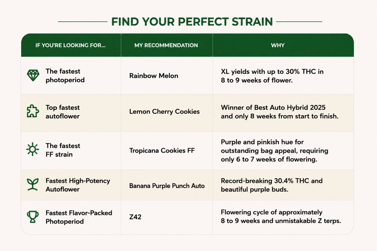 Which Fast Strain Is Right For You?