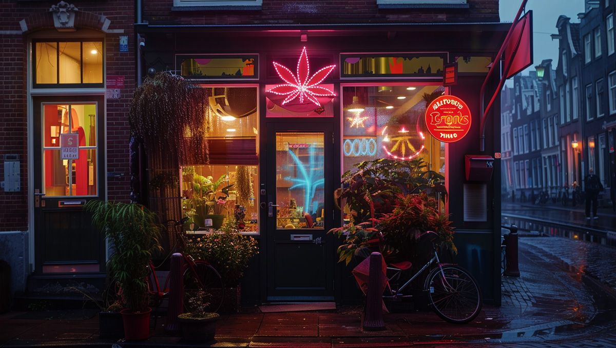 Weed in the Netherlands: Cannabis Legal Status Guide: A cannabis shop window