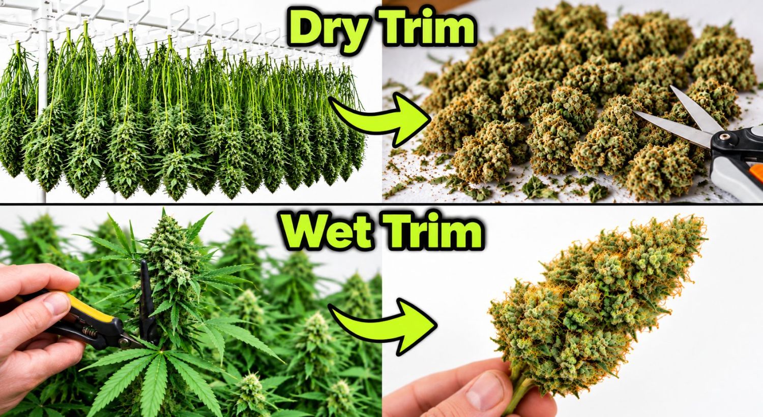 How to dry weed buds: wet trimming vs dry trimming How to dry weed buds: wet trimming vs dry trimming