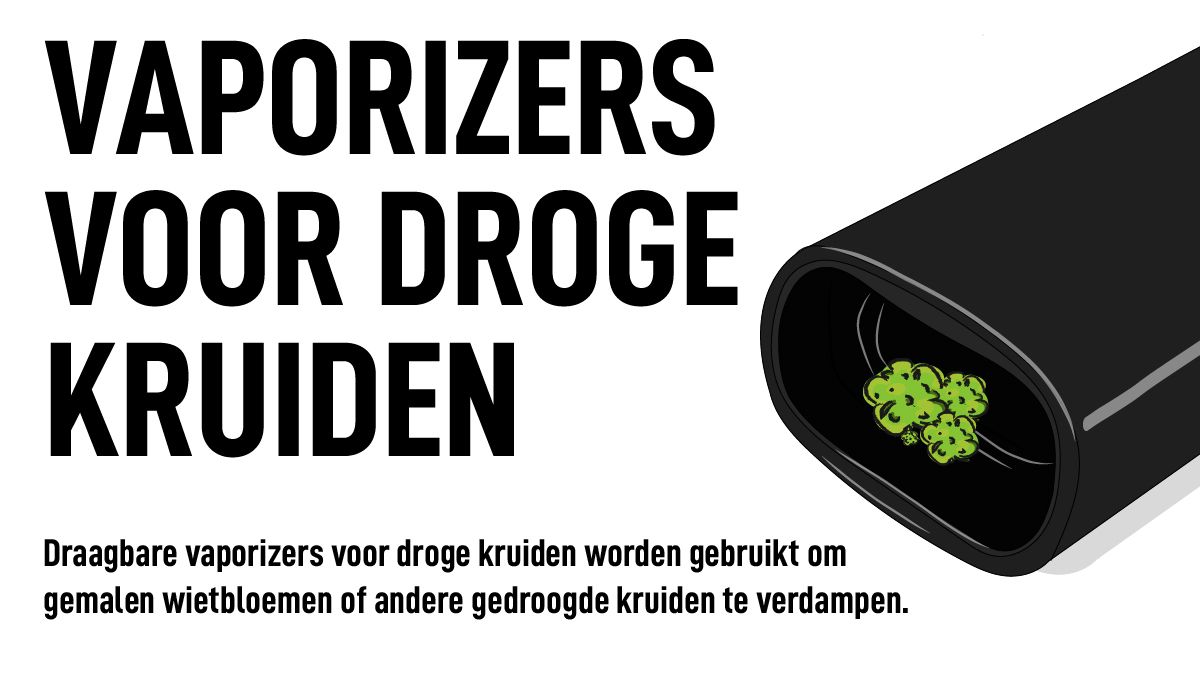 Cannabis vaporizer voor droge kruiden illustratie