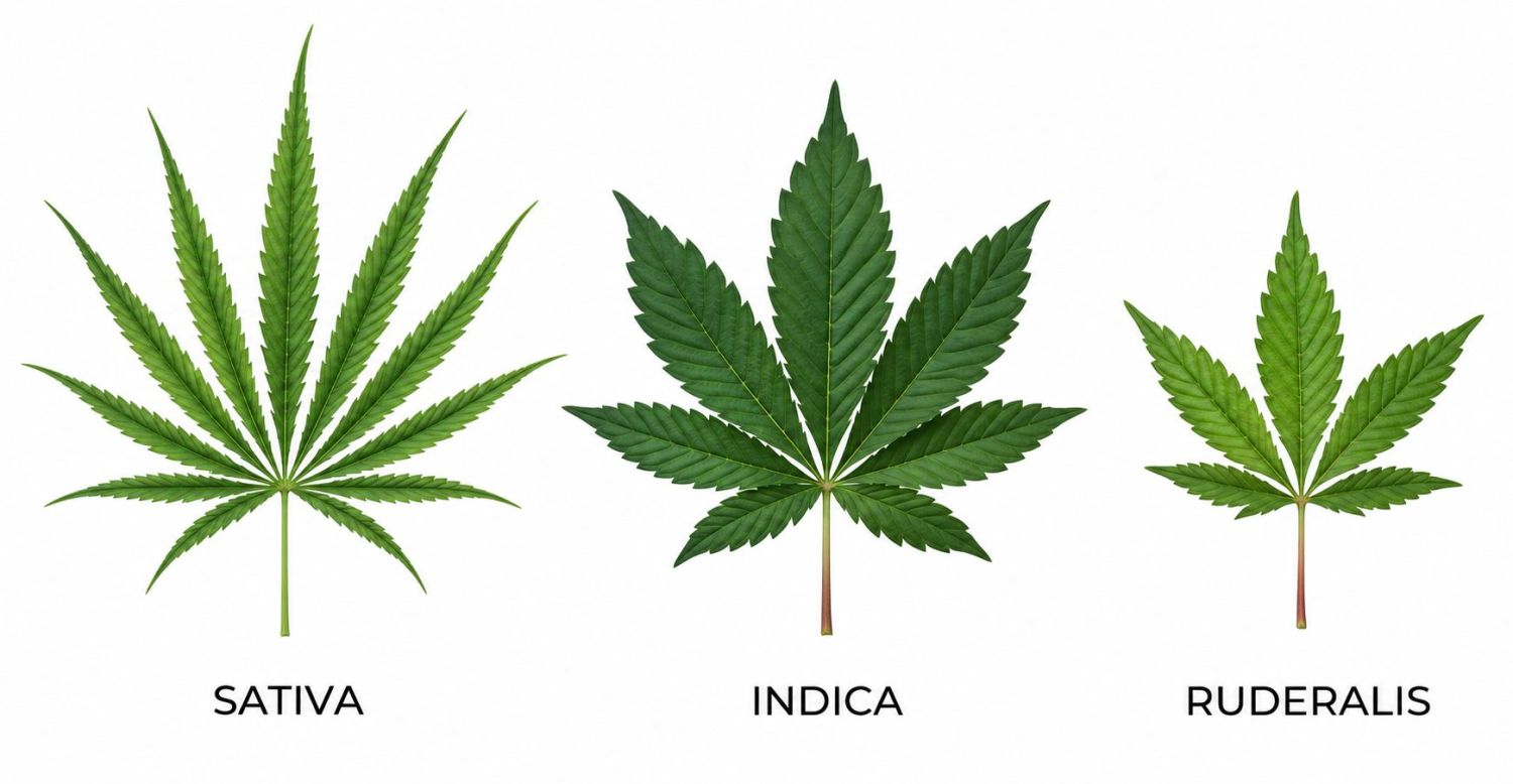 Анатомија на канабис: главни листови Cannabis plants anatomy: fan leaves